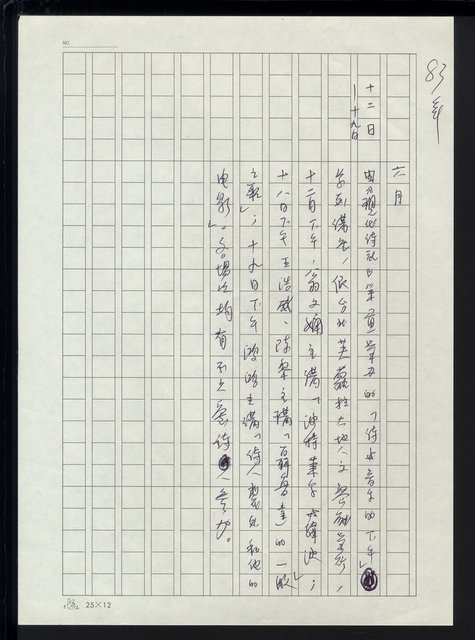 主要名稱：台灣地區文壇大事記要（新詩部分：民國81年~民國84年）圖檔，第167張，共307張