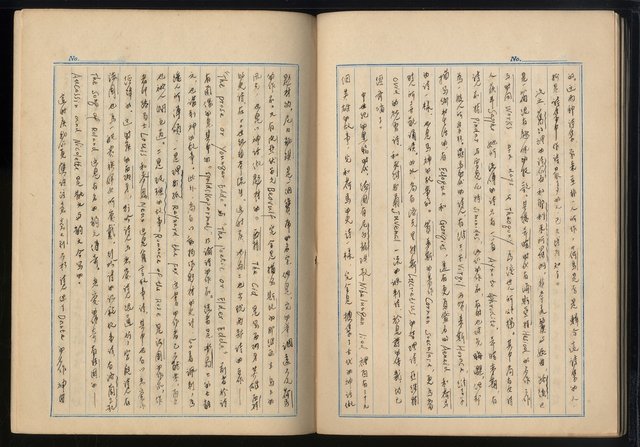 主要名稱：「世界名著選摘（部份）」張默手抄本圖檔，第56張，共79張