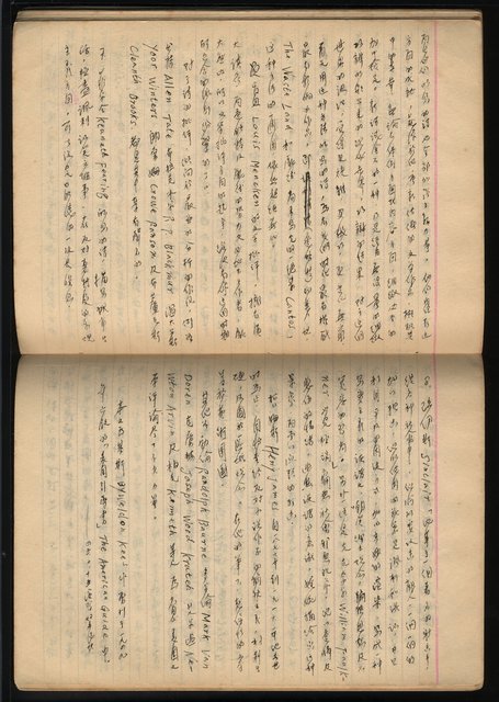 主要名稱：「詩與評論及其詩人作品之介紹等」張默手抄本圖檔，第51張，共77張