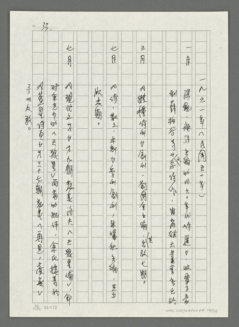 主要名稱：台灣新詩大事紀要（1901~1999）圖檔，第35張，共80張