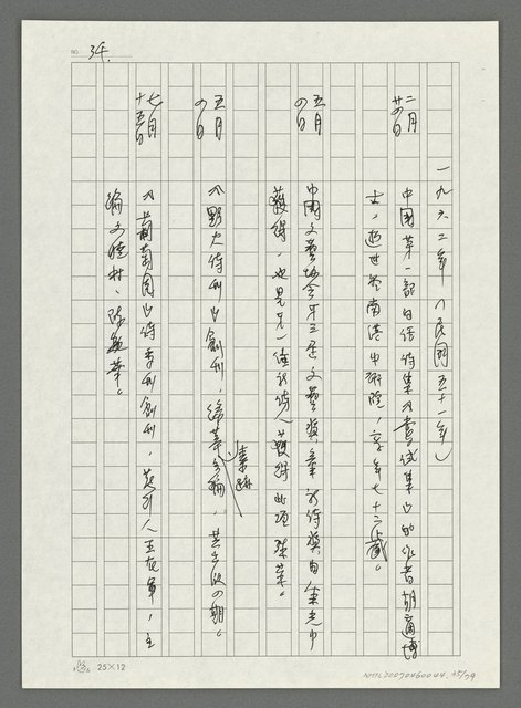 主要名稱：台灣新詩大事紀要（1901~1999）圖檔，第36張，共80張