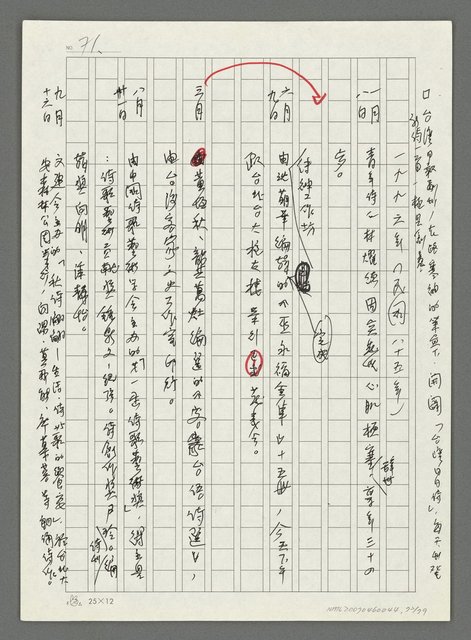 主要名稱：台灣新詩大事紀要（1901~1999）圖檔，第73張，共80張