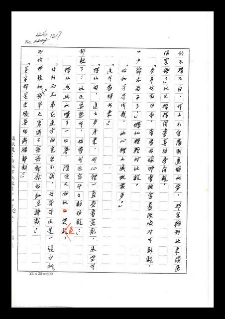 主要名稱：紅塵手稿影本（七）圖檔，第279張，共419張