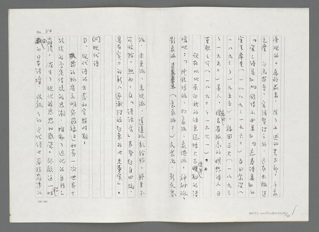 主要名稱：日本現代詩鳥瞰（影本）圖檔，第57張，共77張