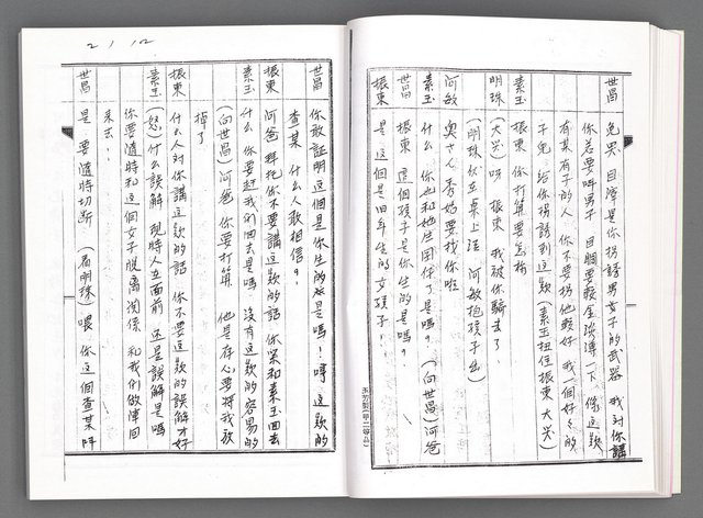 主要名稱：舞台劇本《女性哀歌》上冊（影本）圖檔，第29張，共153張