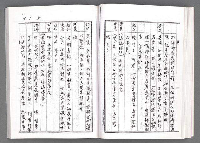 主要名稱：舞台劇本《女性哀歌》上冊（影本）圖檔，第56張，共153張