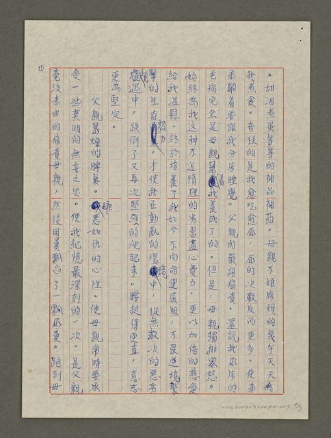 主要名稱：我的母親（謄稿）圖檔，第4張，共7張