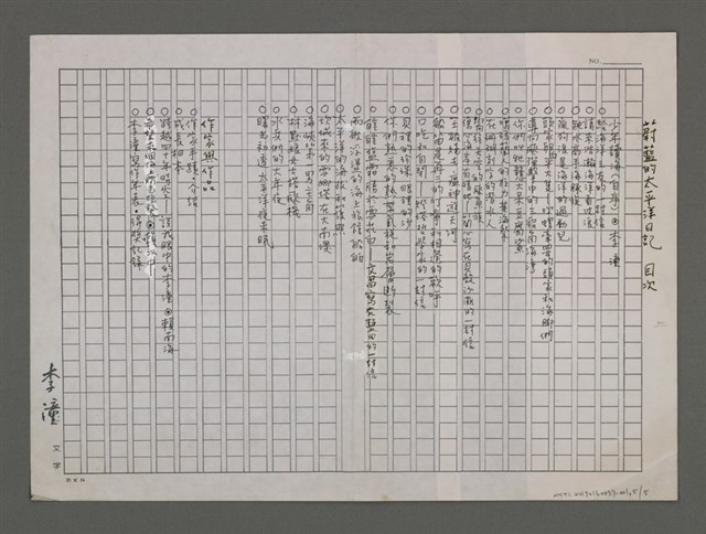 主要名稱：少年讀海—《蔚藍的太平洋日記》自序（含目次）/劃一題名：蔚藍的太平洋日記系列圖檔，第5張，共23張