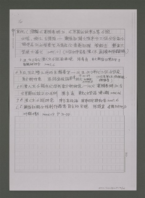 主要名稱：縱橫於成人文學與兒童文學之間－潘人木研究資料目錄補遺及續篇（影本）圖檔，第21張，共25張