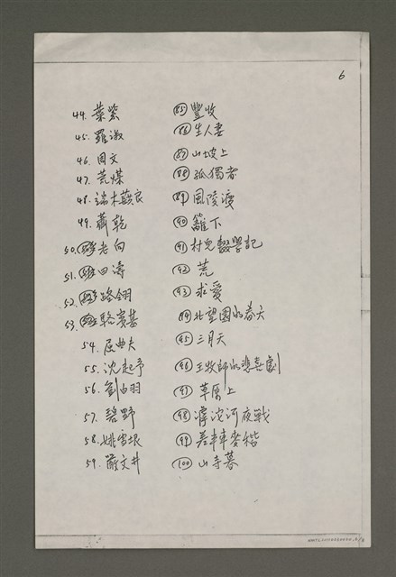 主要名稱：中國現代短篇小說代表作草案（1918~1949）（影本）圖檔，第7張，共10張