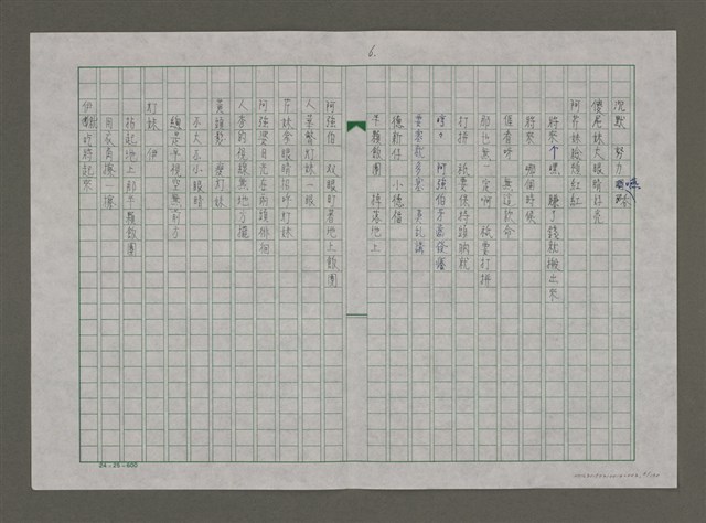 主要名稱：台灣，我的母親（謄稿）圖檔，第6張，共130張