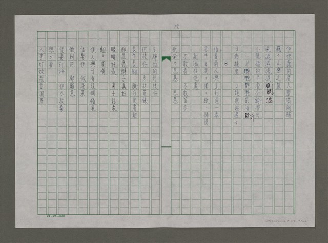 主要名稱：台灣，我的母親（謄稿）圖檔，第19張，共130張