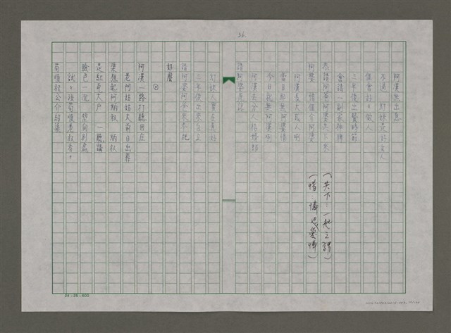 主要名稱：台灣，我的母親（謄稿）圖檔，第36張，共130張