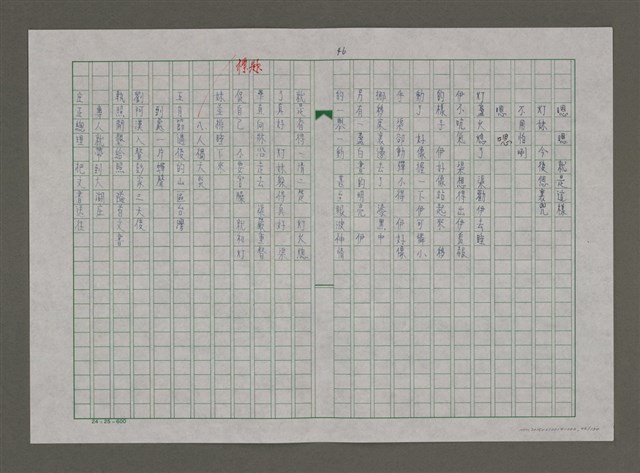 主要名稱：台灣，我的母親（謄稿）圖檔，第46張，共130張