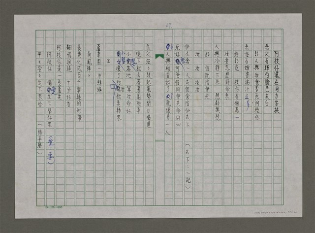 主要名稱：台灣，我的母親（謄稿）圖檔，第67張，共130張