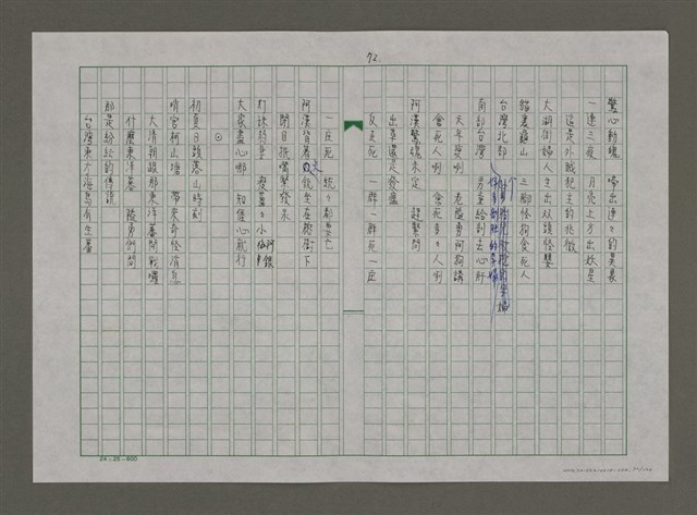 主要名稱：台灣，我的母親（謄稿）圖檔，第72張，共130張