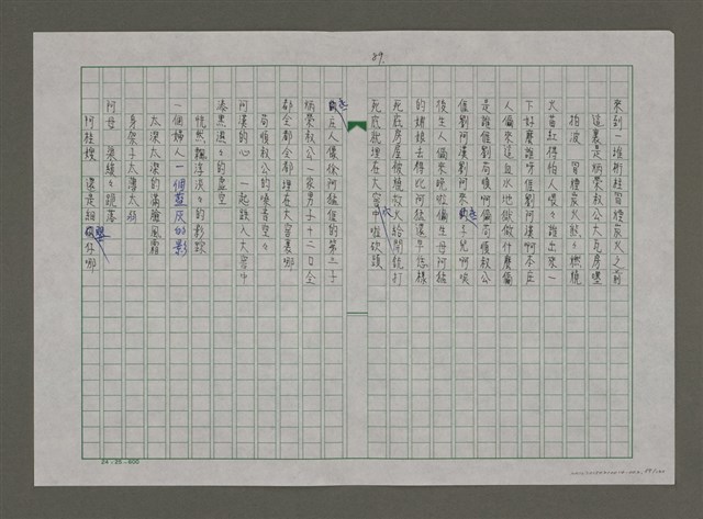 主要名稱：台灣，我的母親（謄稿）圖檔，第89張，共130張