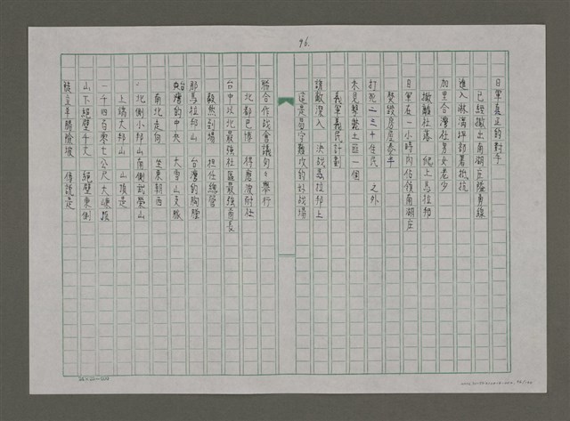 主要名稱：台灣，我的母親（謄稿）圖檔，第96張，共130張