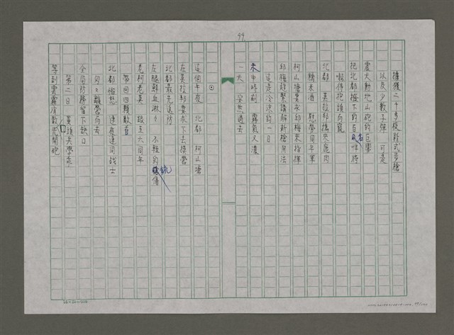 主要名稱：台灣，我的母親（謄稿）圖檔，第99張，共130張