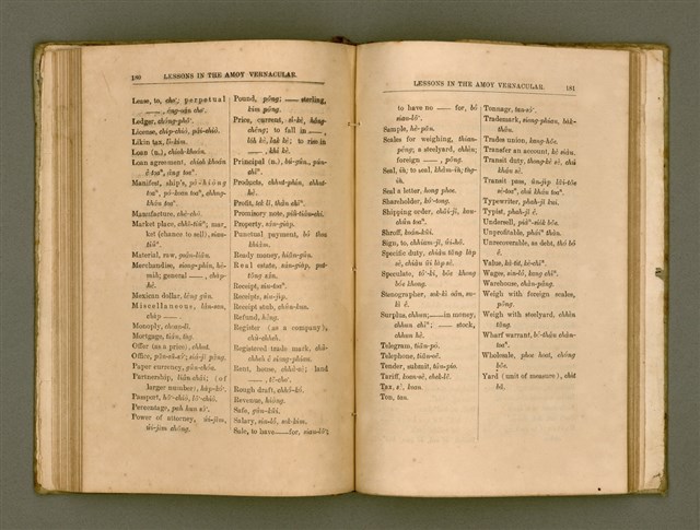 主要名稱：LESSONS IN THE AMOY VERNACULAR/其他-其他名稱：學習廈門白話圖檔，第101張，共147張