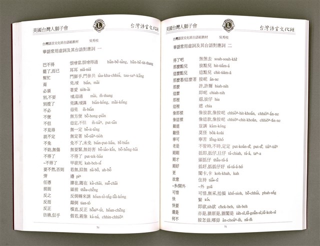 主要名稱：美國台灣人獅子會 台灣語言文化班作品專輯（1998）/其他-其他名稱：Bí-kok Tâi-oân-lâng Sai-á-hōe Tâi-oân Gí-giân Bûn-hòa-pan Chok-phín Choan-chi̍p (1998)圖檔，第38張，共66張