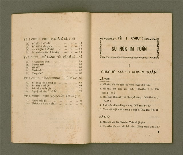 主要名稱：SÙ HOK-IM TOĀN Ê GIÁN-KIÙ/其他-其他名稱：四福音傳ê研究圖檔，第5張，共48張