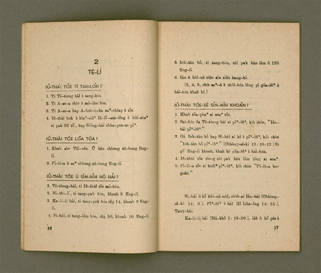 主要名稱：SÙ HOK-IM TOĀN Ê GIÁN-KIÙ/其他-其他名稱：四福音傳ê研究圖檔，第13張，共48張