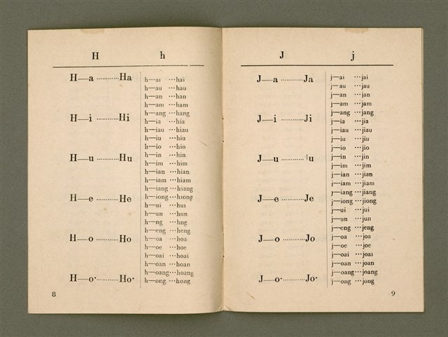 主要名稱：白話字簡明課本/其他-其他名稱：Pe̍h-ōe-jī Kán-bêng Khò-pún圖檔，第10張，共21張