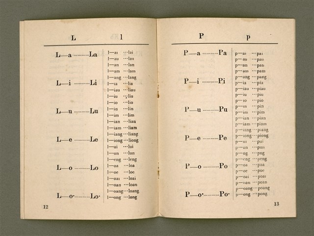 主要名稱：白話字簡明課本/其他-其他名稱：Pe̍h-ōe-jī Kán-bêng Khò-pún圖檔，第12張，共21張