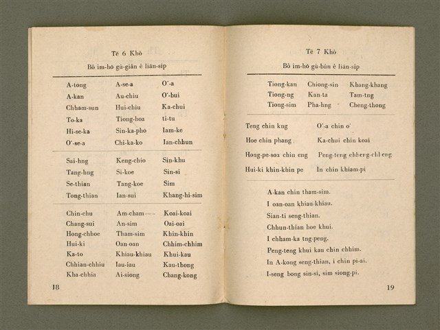 主要名稱：白話字簡明課本/其他-其他名稱：Pe̍h-ōe-jī Kán-bêng Khò-pún圖檔，第15張，共21張