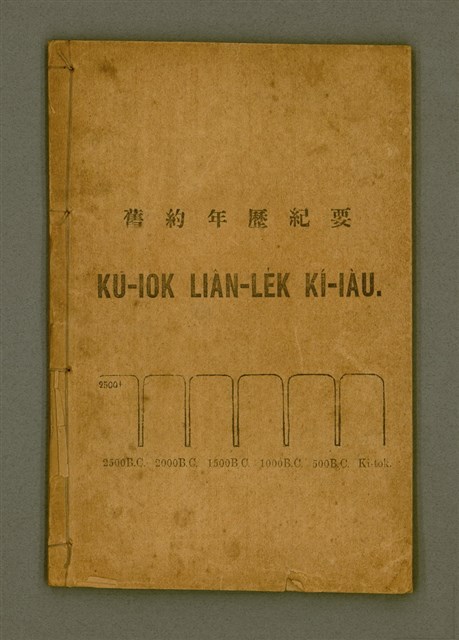 主要名稱：KŪ IOK LIÂN-LE̍K KÍ-IÀU/其他-其他名稱：舊約年歷紀要圖檔，第2張，共40張