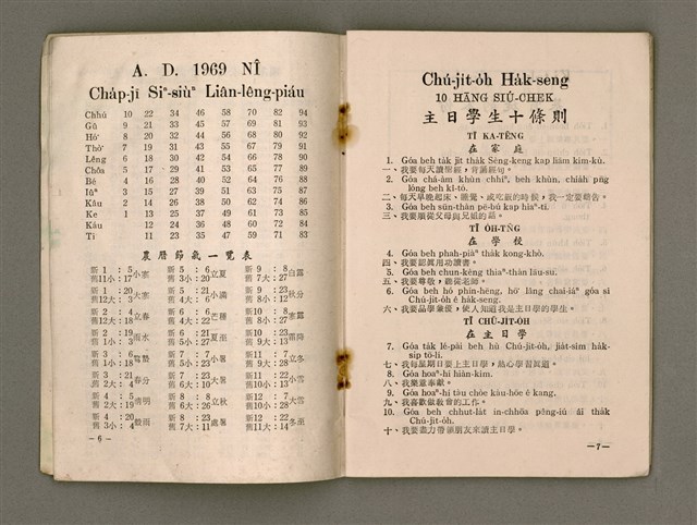 期刊名稱：Múi-ji̍t Lêng-niû/其他-其他名稱：每日靈糧/副題名：1969 Sin Soan Lông-thoân nî/其他-其他副題名：1969新宣農傳年圖檔，第7張，共30張