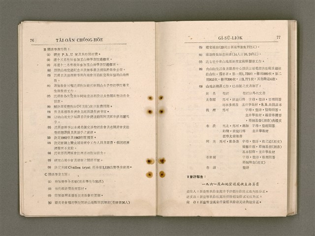 主要名稱：Tâi-oân Ki-tok Tiúⁿ-ló Kàu-hōe Tē 9 Kài Chóng-hōe Gī-sū-lio̍k/其他-其他名稱：台灣基督長老教會 第9屆總會議事錄圖檔，第43張，共110張