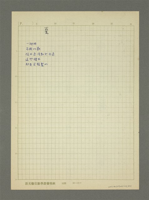 主要名稱：第二輯：一九五○、六○年代「現代派時期作品」/劃一題名：詩集 人的存在圖檔，第7張，共23張