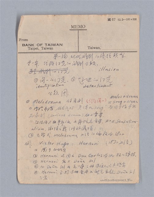 主要名稱：第一編現代戲劇的幾種類型/劃一題名：現代戲劇授課筆記圖檔，第7張，共110張