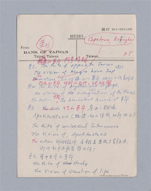 主要名稱：第一編現代戲劇的幾種類型/劃一題名：現代戲劇授課筆記圖檔，第77張，共110張