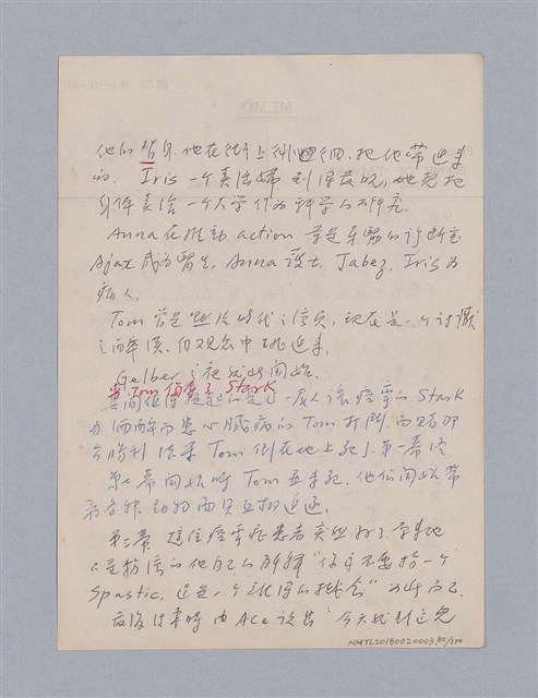 主要名稱：第一編現代戲劇的幾種類型/劃一題名：現代戲劇授課筆記圖檔，第80張，共110張