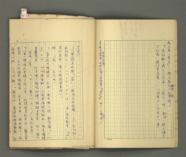 主要名稱：〈明嘉靖刊荔鏡記戲文分類詞彙〉手稿－五、荔鏡記戲文中之詈詞、誓詞、詛詞圖檔，第6張，共42張