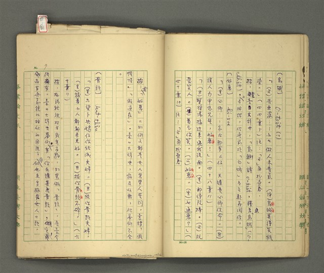 主要名稱：〈明嘉靖刊荔鏡記戲文分類詞彙〉手稿－五、荔鏡記戲文中之詈詞、誓詞、詛詞圖檔，第13張，共42張