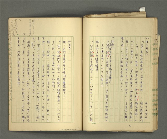 主要名稱：〈明嘉靖刊荔鏡記戲文分類詞彙〉手稿－五、荔鏡記戲文中之詈詞、誓詞、詛詞圖檔，第28張，共42張