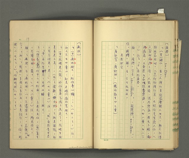 主要名稱：〈明嘉靖刊荔鏡記戲文分類詞彙〉手稿－五、荔鏡記戲文中之詈詞、誓詞、詛詞圖檔，第29張，共42張