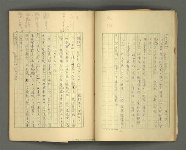 主要名稱：〈明嘉靖刊荔鏡記戲文分類詞彙〉手稿－六、形容詞、狀詞圖檔，第32張，共56張