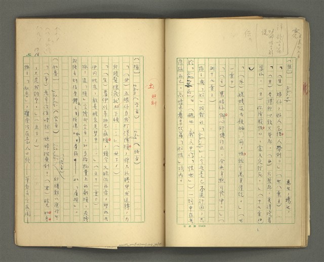 主要名稱：〈明嘉靖刊荔鏡記戲文分類詞彙〉手稿－六、形容詞、狀詞圖檔，第34張，共56張