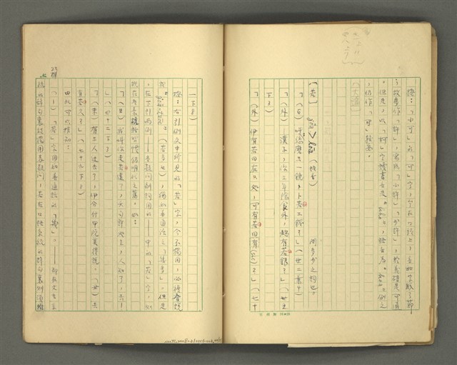 主要名稱：〈明嘉靖刊荔鏡記戲文分類詞彙〉手稿－六、形容詞、狀詞圖檔，第43張，共56張