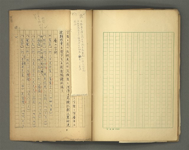 主要名稱：〈明嘉靖刊荔鏡記戲文分類詞彙〉手稿－六、形容詞、狀詞圖檔，第47張，共56張