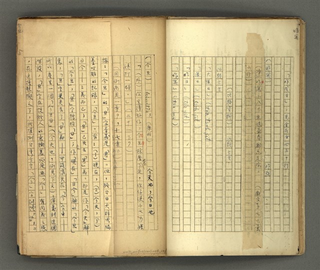 主要名稱：〈明嘉靖刊荔鏡記戲文分類詞彙〉手稿－七、副詞篇圖檔，第13張，共97張