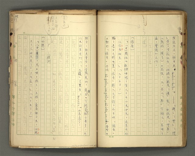 主要名稱：〈明嘉靖刊荔鏡記戲文分類詞彙〉手稿－七、副詞篇圖檔，第55張，共97張