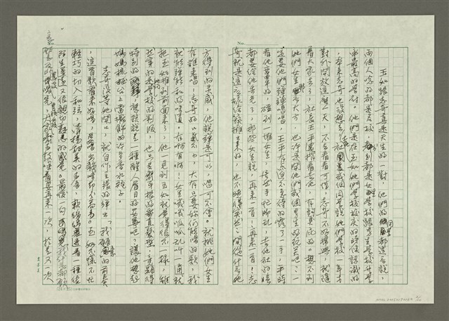 主要名稱：人間副刊，三少四壯集：香水瓶子（草稿）圖檔，第2張，共10張