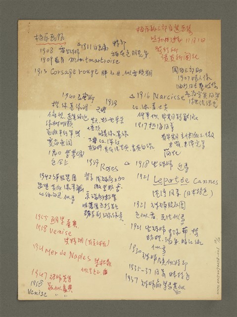 主要名稱：《郭柏川傳》筆記、資料—郭作品紀錄圖檔，第12張，共12張