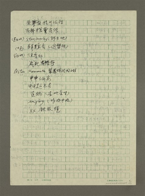 主要名稱：手札6張（殘稿）圖檔，第5張，共10張